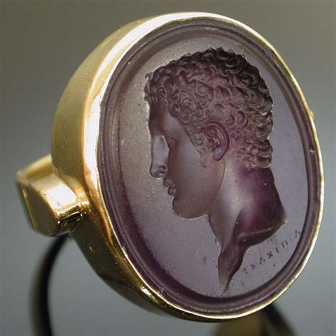 Vintage Intaglio Golden Mens Ring Images By Adin Antique Jewelry