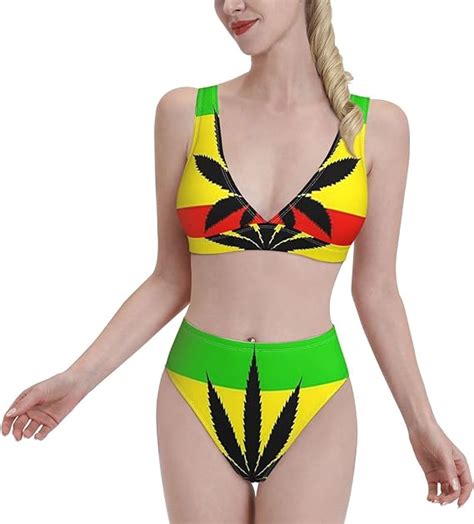 xiaoxian jamaican kingdom flag women s sexy halter thong tie two sides bottom triangle bikini