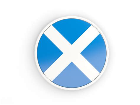 Download for free in png, svg, pdf formats. Round icon with white frame. Illustration of flag of Scotland
