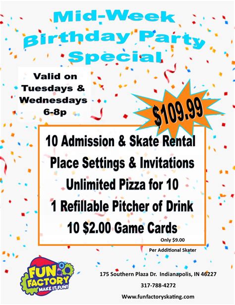 Birthday Party Booking The Midweek