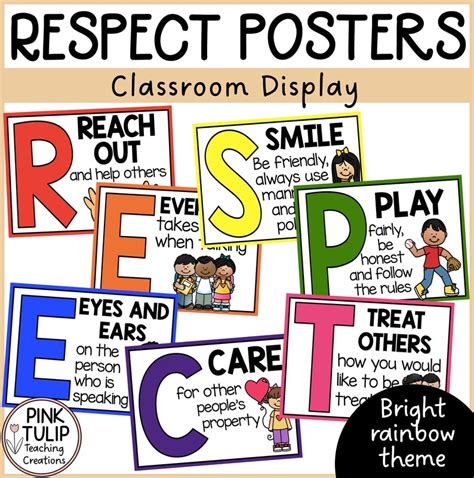 Respect Acrostic Poem Poster Set Classroom Decor Etsy