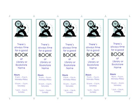 promotional bookmark template bookmarks  bookplates
