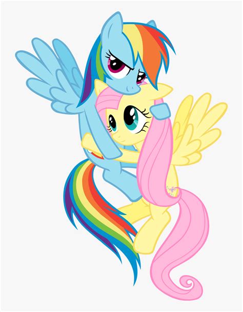 Fanmade Rainbow Dash Hugging Fluttershy Mlp Rainbow Dash Hugs