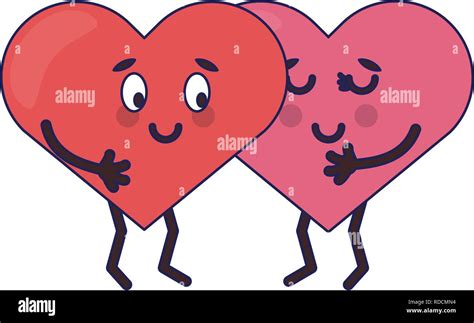 Cute Hearts In Love Cartoons Stock Vector Image And Art Alamy