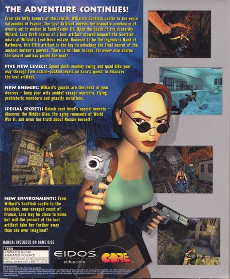 Tomb Raider The Lost Artifact Cover Or Packaging Material Mobygames