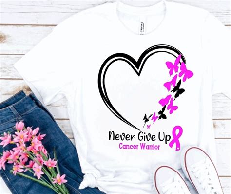 Never Give Up Cancer Warrior Svg Pngcancer Svgcancer Etsy