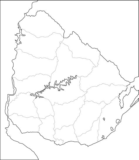 Mapa Político Mudo De Uruguay Para Imprimir Mapa De Departamentos De