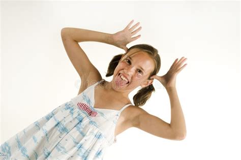 Young Girl Teasing Stock Image Image Of Stick Hands 10255295