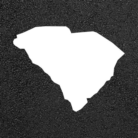 South Carolina State Map Stencil Stop