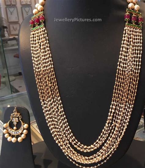 South Indian Wedding Jewellery Pearls Mala Jewellery Designs