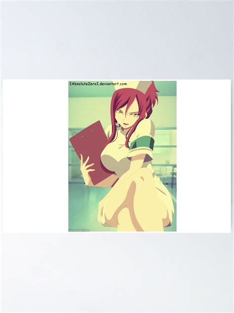 Erza Scarlet Nurse Fairy Tail Poster For Sale By Xkaido Redbubble