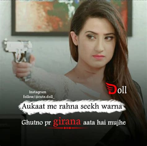 Best attitude shayari in hindi बेस्ट ऐटिट्यूड शायरी for whatsapp status, attitude shayari dp images free download attitude shayari 2020 attitude for boys girls. Follow for more quotes 👉 @cute.doll_ #bezubaanthoughts # ...