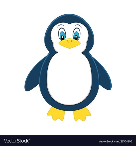 Cute Cartoon Penguin Exotic Animal Royalty Free Vector Image