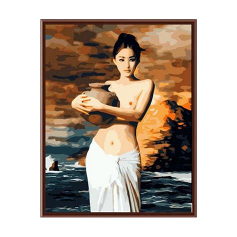 Pottery Female Digital Oil Painting By Number Sexy Lady Art Home