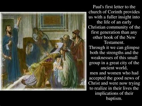 Ppt Introduction To The First Letter Of Paul To The Corinthians