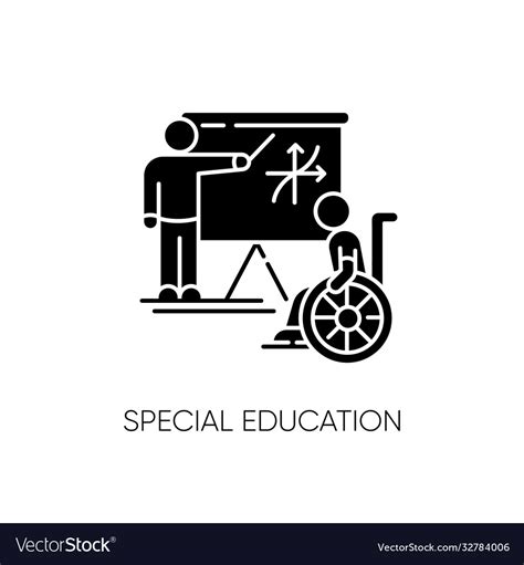 Special Education Black Glyph Icon Royalty Free Vector Image