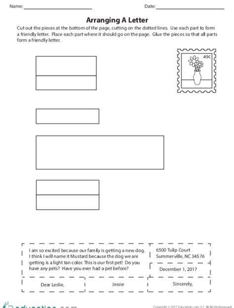 Letter format for 6th graders. Construct A Friendly Letter Worksheets | 99Worksheets
