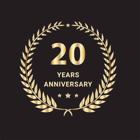 Premium Vector 20th Years Anniversary Logo Design 20 Years Anniversary