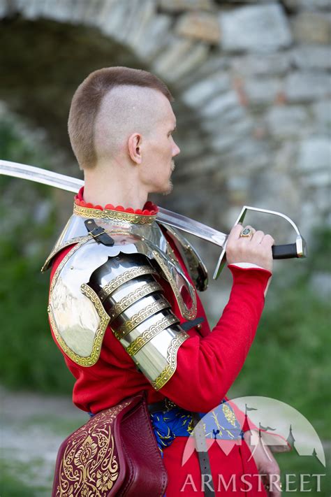 Maybe you would like to learn more about one of these? Polish Hussar stainless steel and brass pauldrons for sale ...