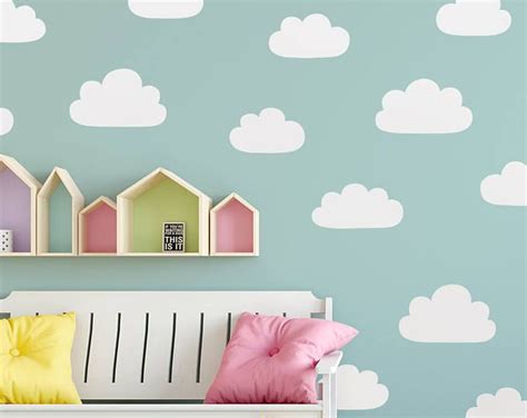 White Cloud Decals Wall Decor Vinyl Wall Decor Stickers Clouds In