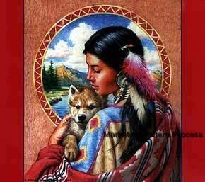 Dress, blanket, baskets and all accessories are made with worsted weight yarn and 5mm beads. Indian Maiden w Wolf Cross Stitch Pattern Native American ETP