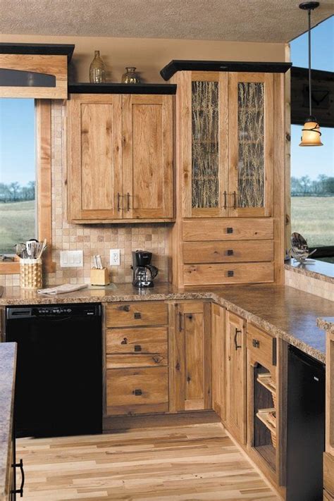 Located in miami florida and serving clients all over the u.s, canada and the caribbean since 1998. hickory cabinets rustic kitchen design ideas wood flooring pendant lights | Rustic farmhouse ...