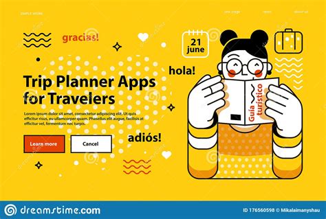 Vacation planner does it for you. Trip Planner Apps For Trevelers. Stock Vector ...
