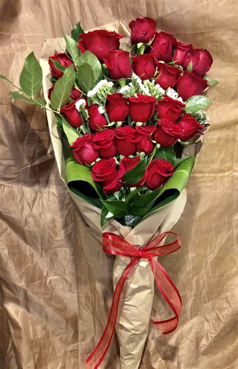 3 Dozen Long Stem Rose Presentation Hand Wrapped Bouquet In Placentia