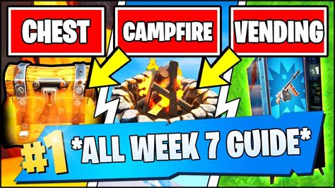 Wondering where to find vending machines in fortnite? Fortnite WEEK 7 CHALLENGES GUIDE *EASY* - SEARCH A CHEST ...