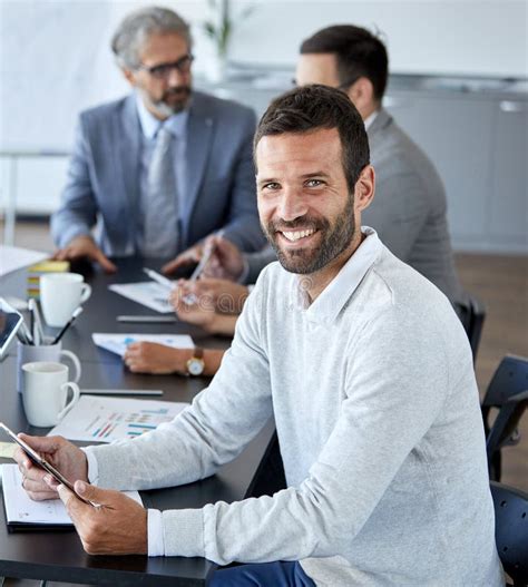 Businessman Office Portrait Corporate Meeting Stock Image Image Of