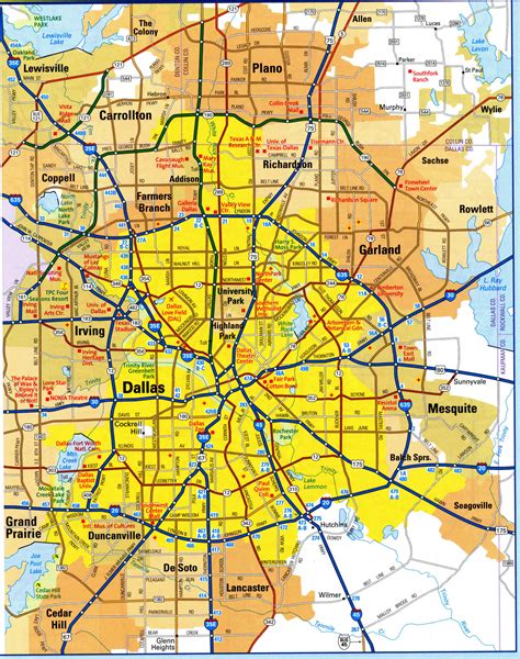 Dallas Texas Highway Map Printable Maps All In One Photos Gambaran