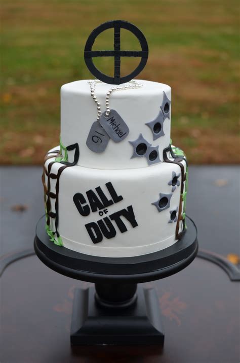 Birthday cake design for men:husband cake:cake decorating ideas by rasna @ rasnabakes key supplies for the cake with. Call Of Duty Birthday Cake - CakeCentral.com