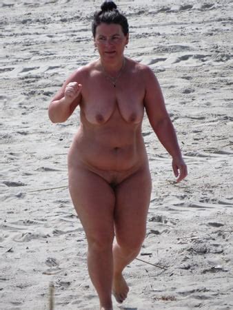 See And Save As Naked Chubby Brunette Walks On The Beach Porn Pict