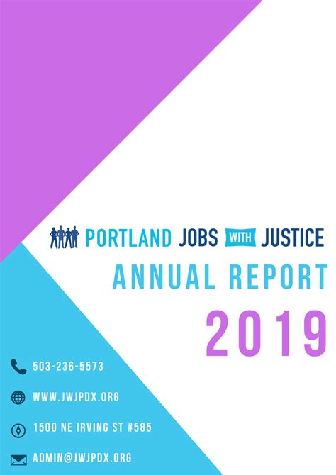2019 Annual Report Portland Jobs With Justice