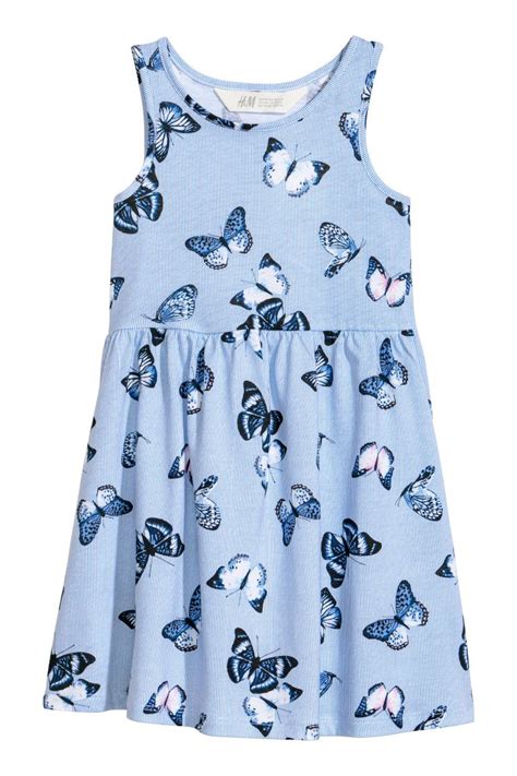 Sleeveless Jersey Dress Light Bluebutterflies Kids Handm Us
