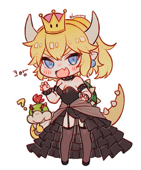 Bowsette And Bowser Jr Mario And 1 More Drawn By Hn Artist Danbooru