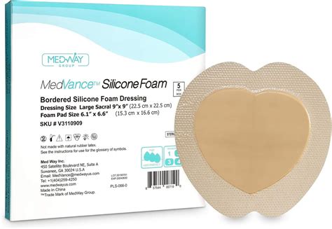 Amazon Medvancetm Silicone Bordered Silicone Adhesive Foam