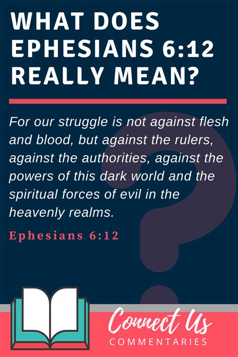 Ephesians 612 Meaning Of Our Struggle Is Not Against Flesh And Blood
