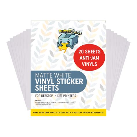 Buy Premium Printable Vinyl Sticker Paper For Inkjet Printer Sheets