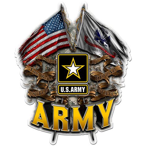 Army Double Flag Us Army Decal North Bay Listings