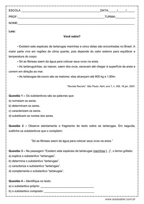 Interpretação De Texto 7o Ano Com Gabarito Para Imprimir