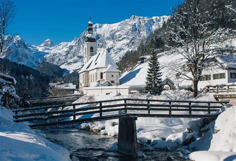 Download 2262x1548 Winter Mountains Bavaria Snow River Nature