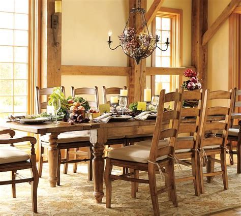 Dining room set pottery barn wicker bench ethan allen bedroom. pottery barn - Sumner Table & Wynn Chair Set, Rustic ...