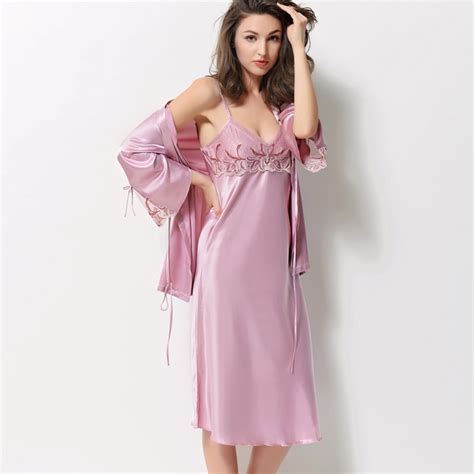 Buy Xifenni Robe Sets Female Faux Silk Sleepwear Women