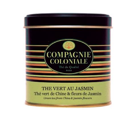 Boite Compagnie Coloniale Thé Vert Au Jasmin 100 Gr
