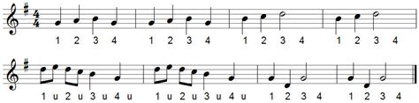 Liedtext, noten, midi, mp3, video. U.Meyer Musiklehre Rhythmus Lernstrategien