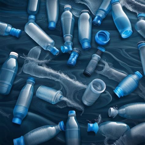 Premium Ai Image Plastic Water Bottles Pollution In Ocean Environment