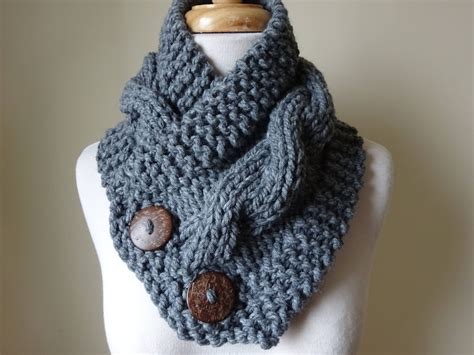 Knit Neck Warmer Cable Knit Scarf Chunky Warm Winter Scarf In Oxford