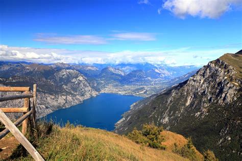 Mount Baldo Overlooking Lake Garda In The Italian Alps Europe Stock