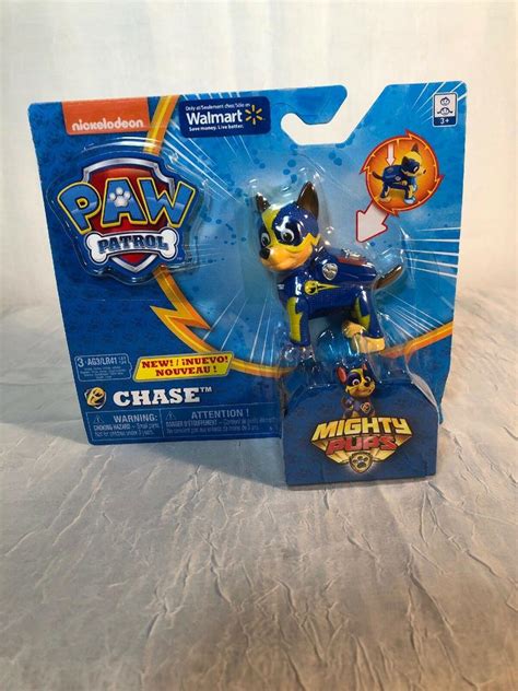 Paw Patrol Mighty Pups Chase Figure With Light Up Badge And Paws